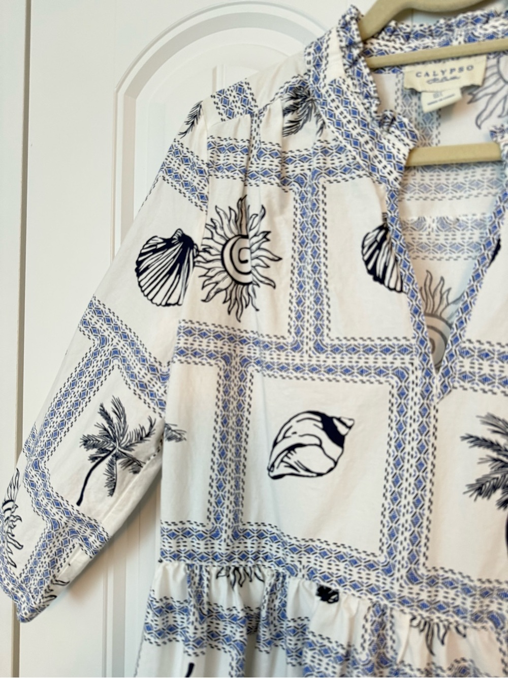 Calypso St Barth Seashell Resort Coastal Mini Dress Sz Large